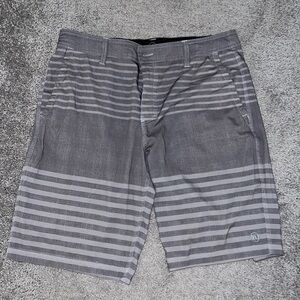 Men’s shorts. Grey striped size 34
